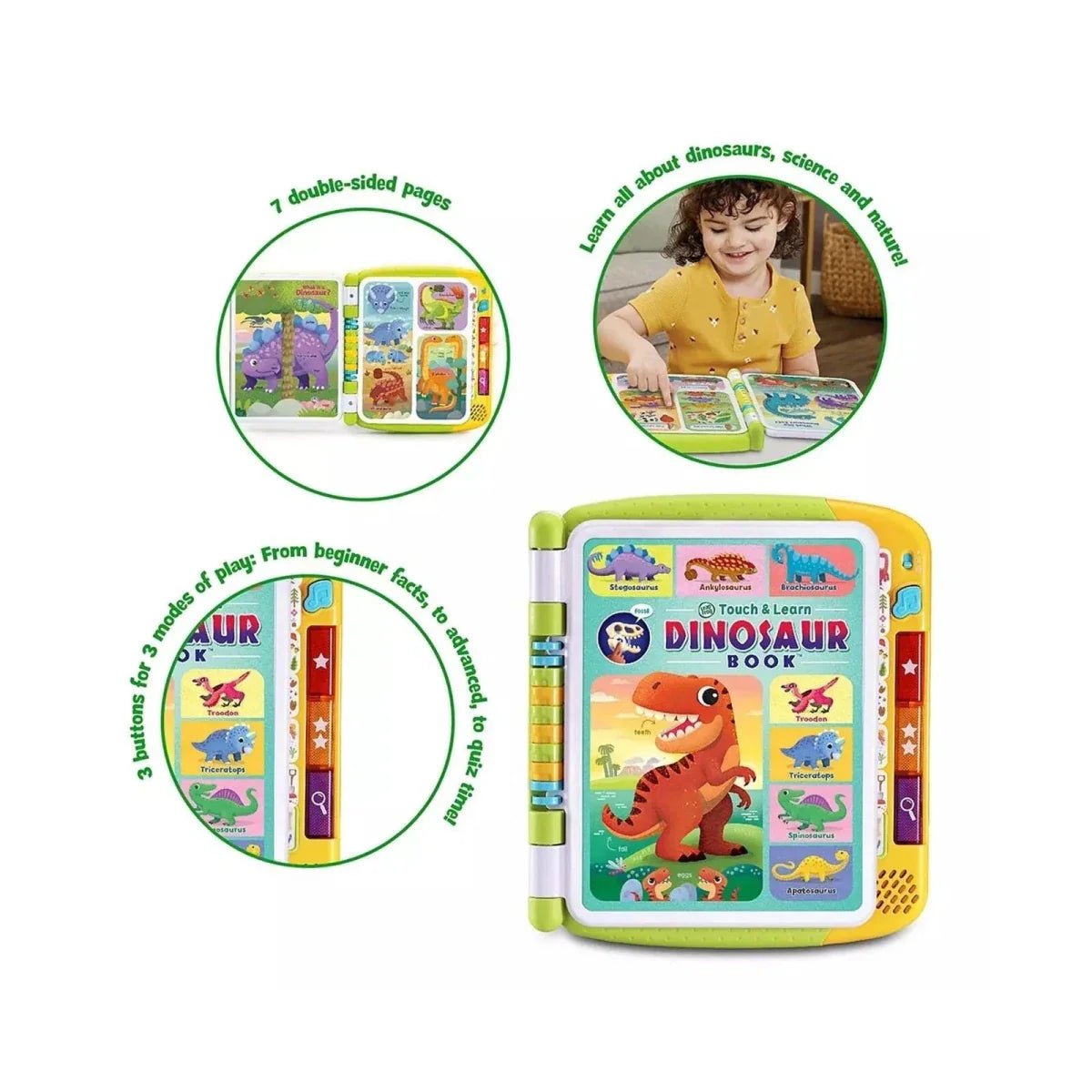 LeapFrog Touch & Learn Dinosaur Book | Luxury Home Accessories | Heulog Glow