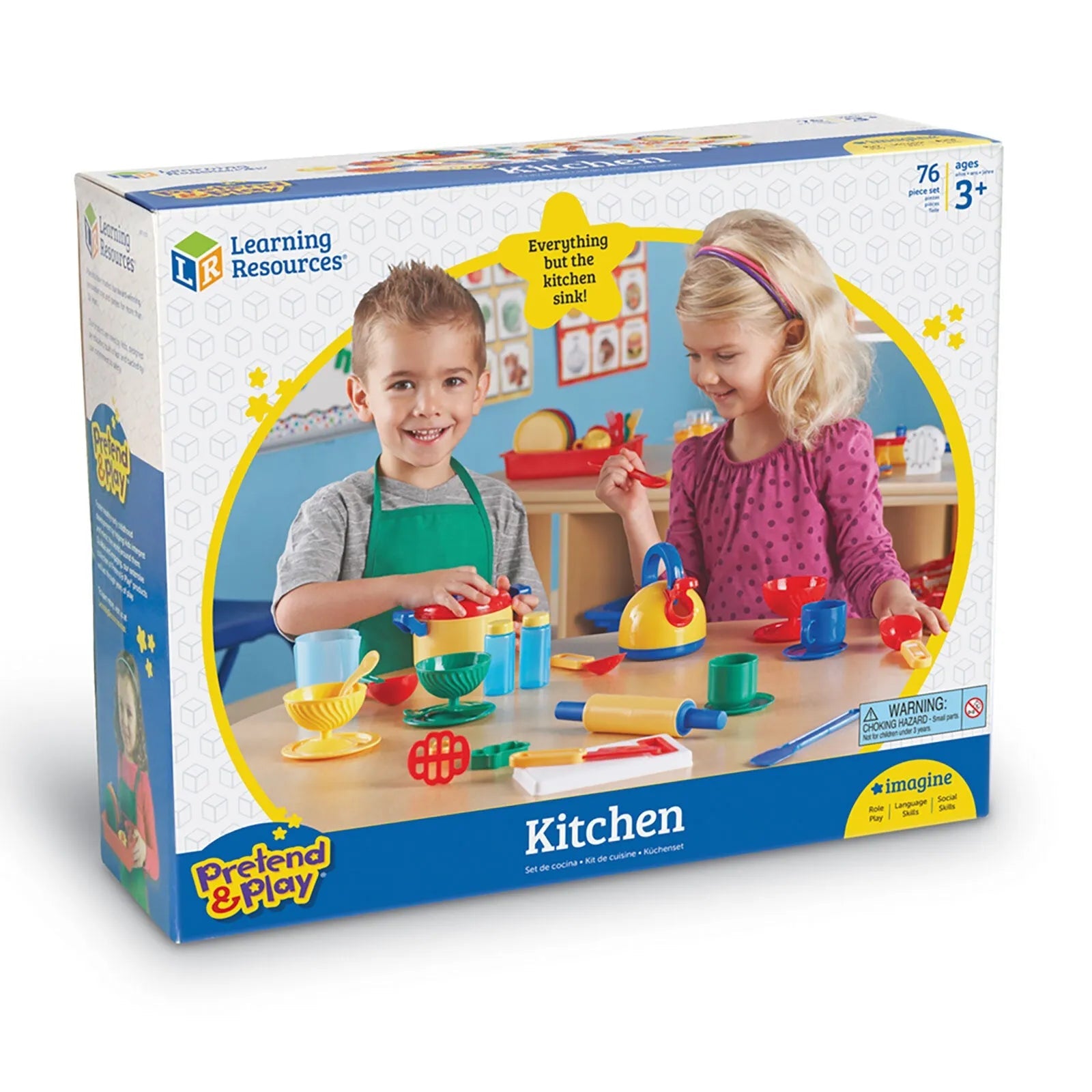 Learning Resources Pretend & Play Great Value Kitchen Set | Luxury Home Accessories | Heulog Glow
