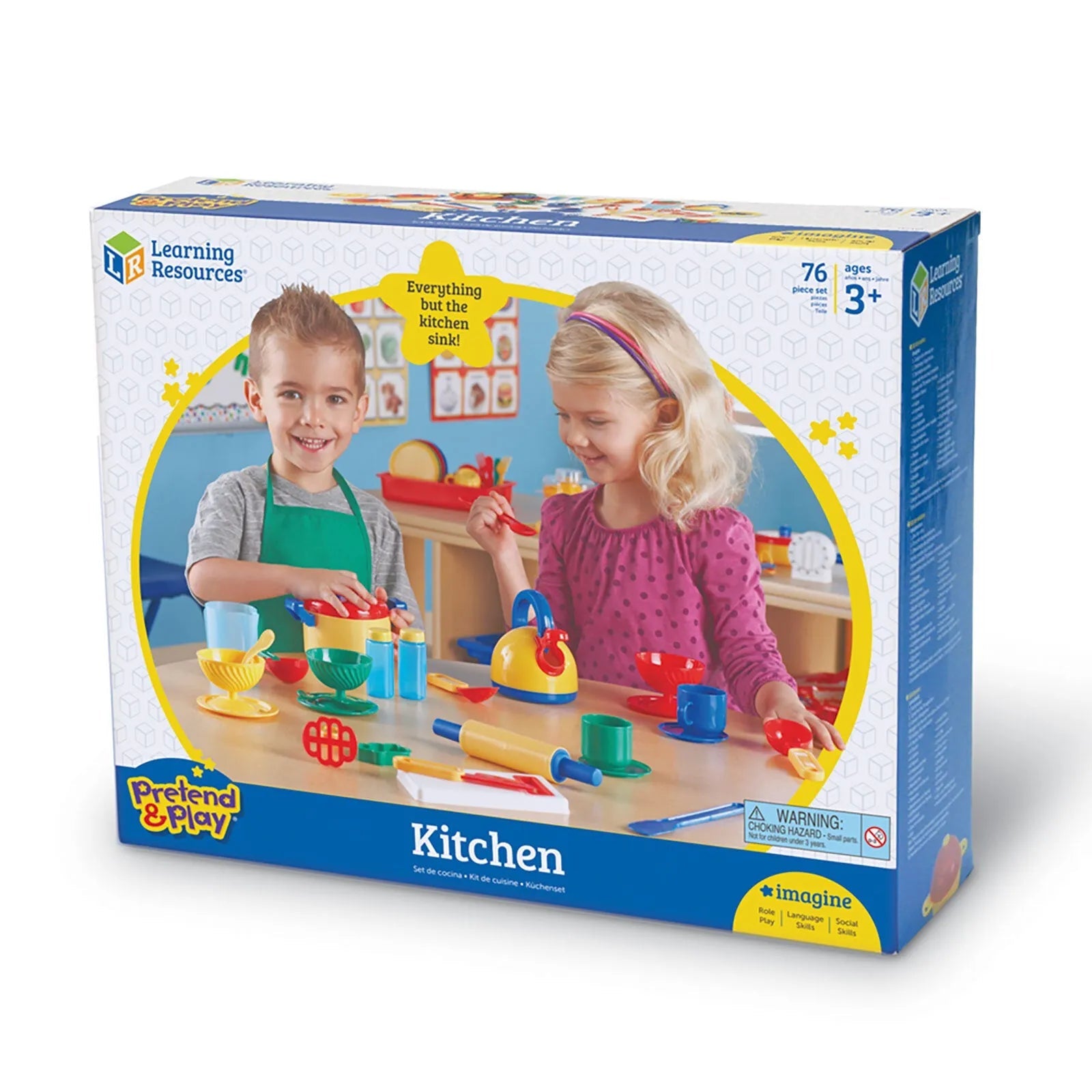 Learning Resources Pretend & Play Great Value Kitchen Set | Luxury Home Accessories | Heulog Glow
