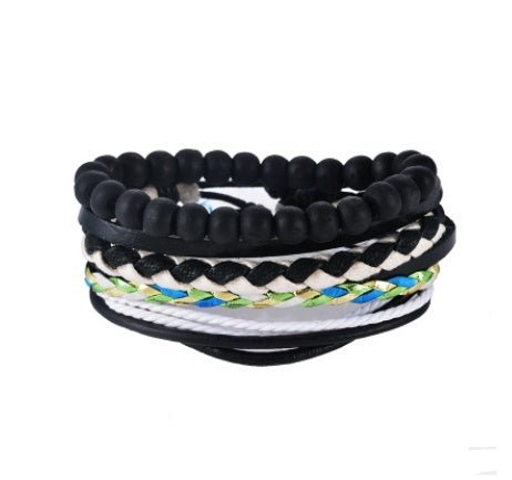 Leather Bracelet Men Multilayer Bead Bracelet Punk Wrap Bracelets for Women Vintage punk Men Jewelry | Luxury Home Accessories | Heulog Glow
