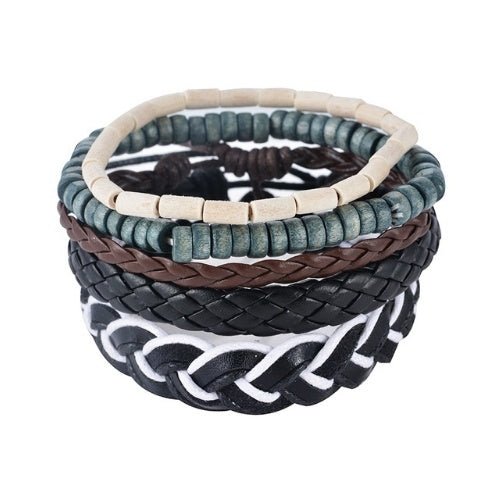 Leather Bracelet Men Multilayer Bead Bracelet Punk Wrap Bracelets for Women Vintage punk Men Jewelry | Luxury Home Accessories | Heulog Glow