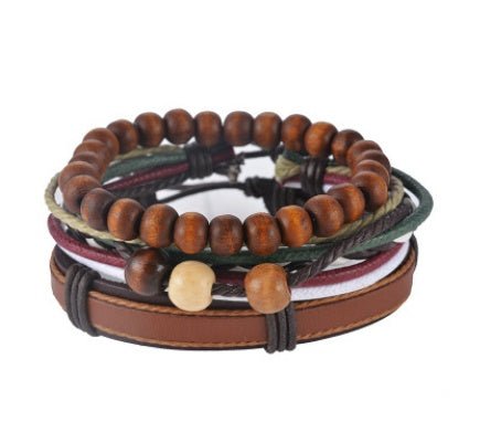 Leather Bracelet Men Multilayer Bead Bracelet Punk Wrap Bracelets for Women Vintage punk Men Jewelry | Luxury Home Accessories | Heulog Glow
