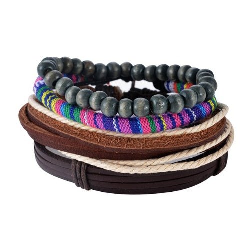 Leather Bracelet Men Multilayer Bead Bracelet Punk Wrap Bracelets for Women Vintage punk Men Jewelry | Luxury Home Accessories | Heulog Glow