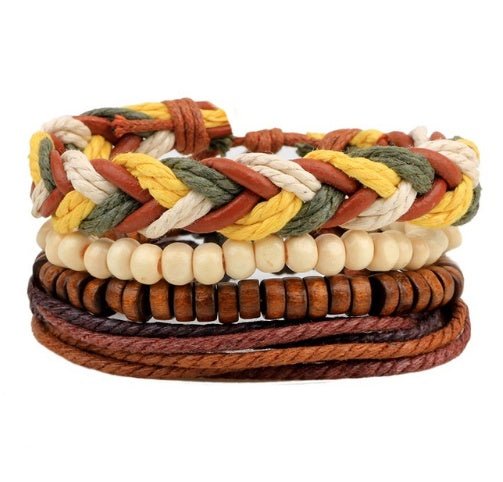 Leather Bracelet Men Multilayer Bead Bracelet Punk Wrap Bracelets for Women Vintage punk Men Jewelry | Luxury Home Accessories | Heulog Glow