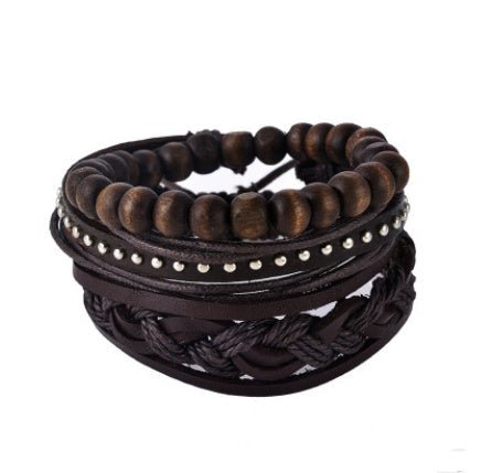 Leather Bracelet Men Multilayer Bead Bracelet Punk Wrap Bracelets for Women Vintage punk Men Jewelry | Luxury Home Accessories | Heulog Glow