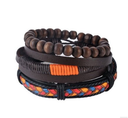 Leather Bracelet Men Multilayer Bead Bracelet Punk Wrap Bracelets for Women Vintage punk Men Jewelry | Luxury Home Accessories | Heulog Glow