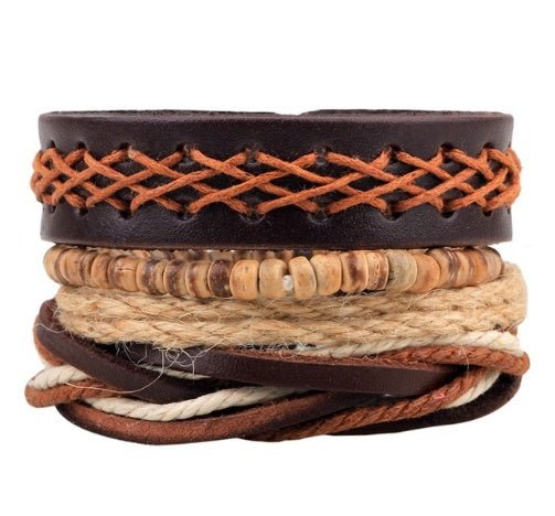 Leather Bracelet Men Multilayer Bead Bracelet Punk Wrap Bracelets for Women Vintage punk Men Jewelry | Luxury Home Accessories | Heulog Glow