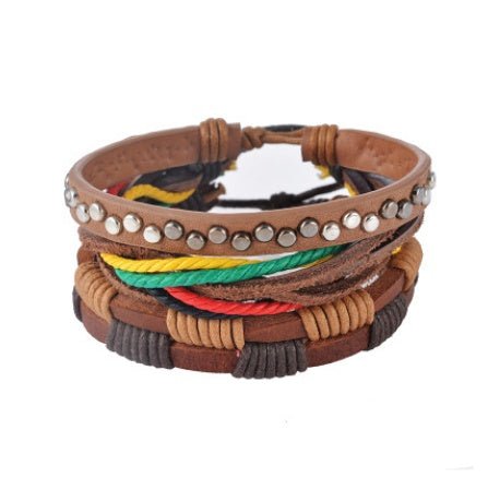 Leather Bracelet Men Multilayer Bead Bracelet Punk Wrap Bracelets for Women Vintage punk Men Jewelry | Luxury Home Accessories | Heulog Glow