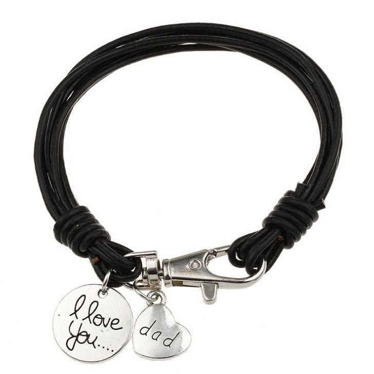 Leather Dad Men's Bracelet Father's Day Gift Small Gift | Luxury Home Accessories | Heulog Glow