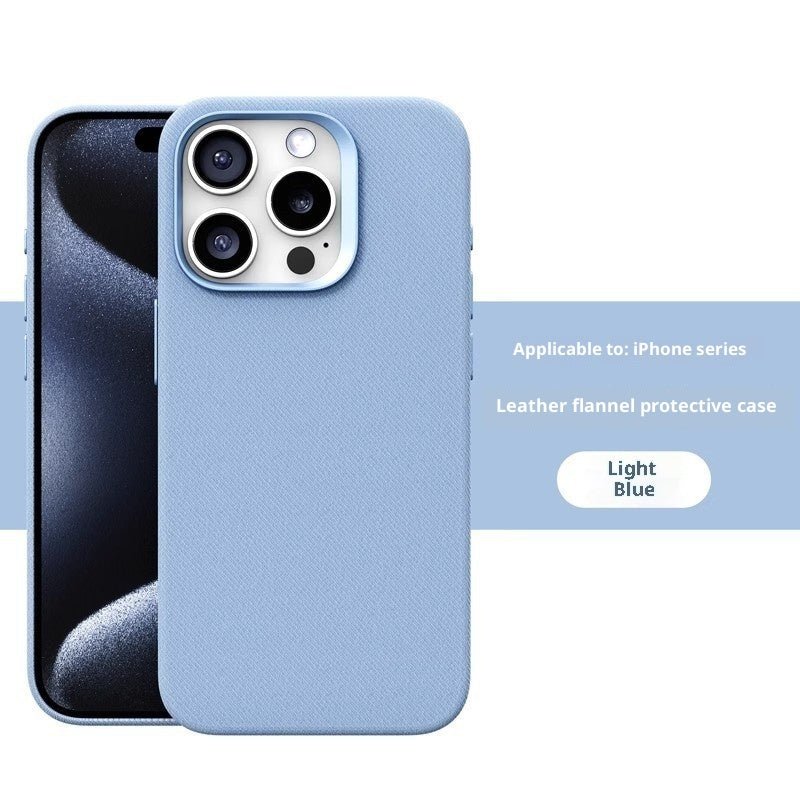 Leather Flannel Fabric Magnetic Phone Case | Luxury Home Accessories | Heulog Glow