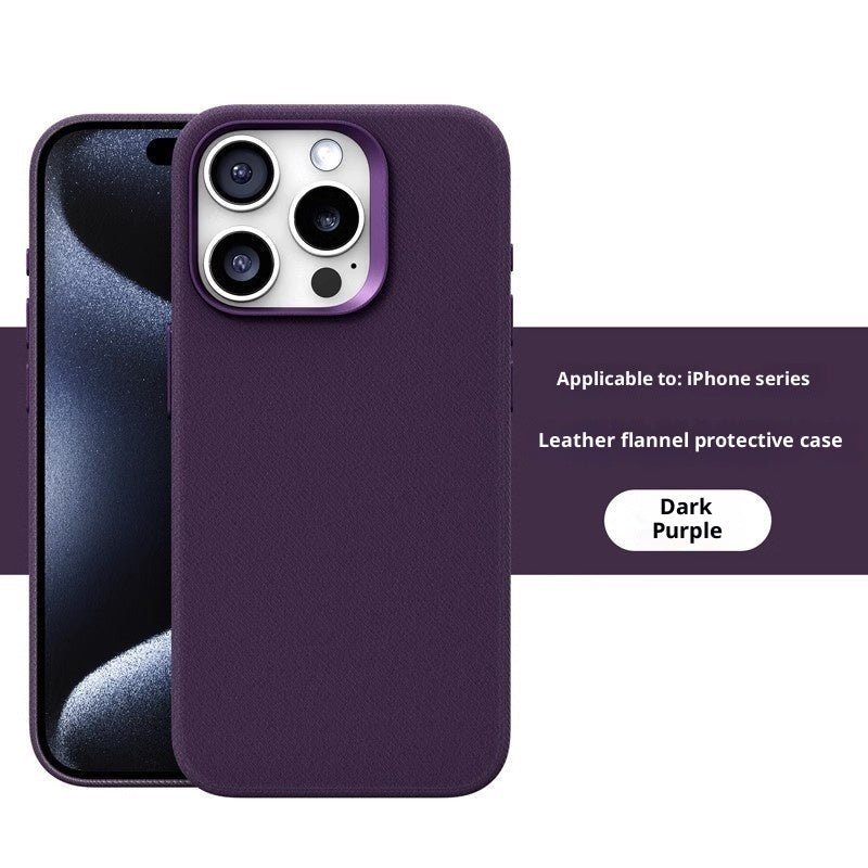 Leather Flannel Fabric Magnetic Phone Case | Luxury Home Accessories | Heulog Glow