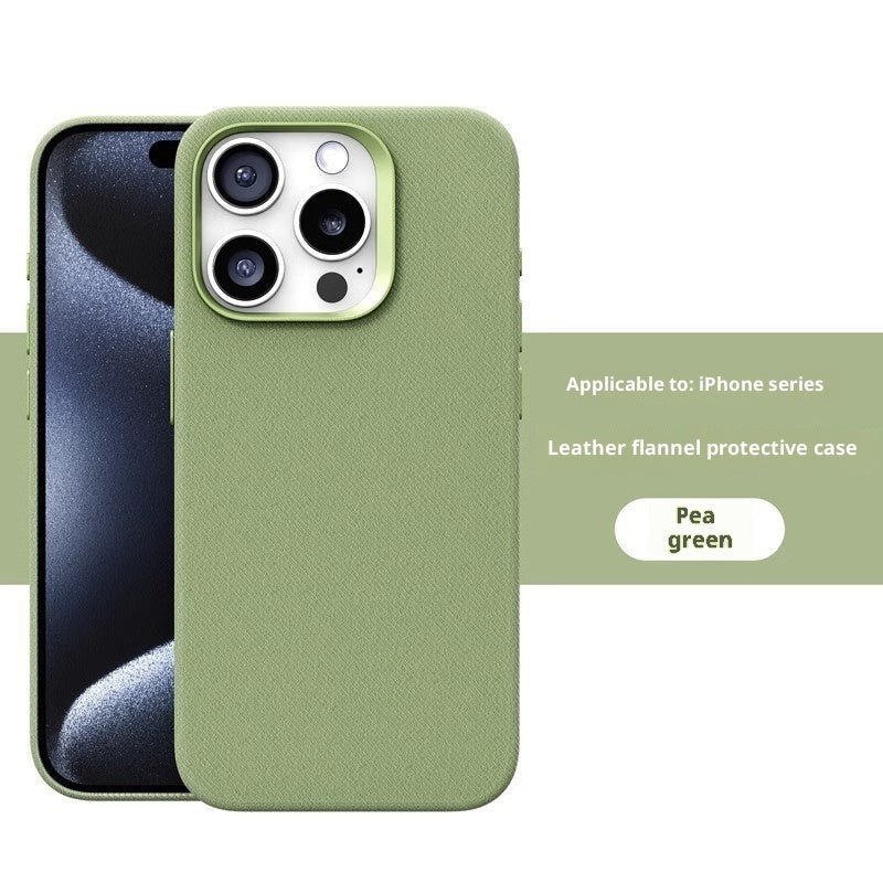 Leather Flannel Fabric Magnetic Phone Case | Luxury Home Accessories | Heulog Glow