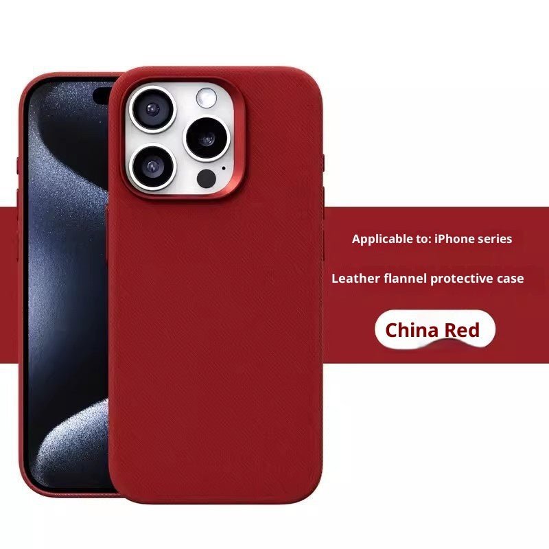 Leather Flannel Fabric Magnetic Phone Case | Luxury Home Accessories | Heulog Glow