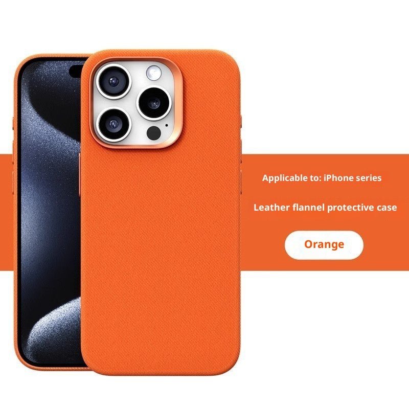 Leather Flannel Fabric Magnetic Phone Case | Luxury Home Accessories | Heulog Glow