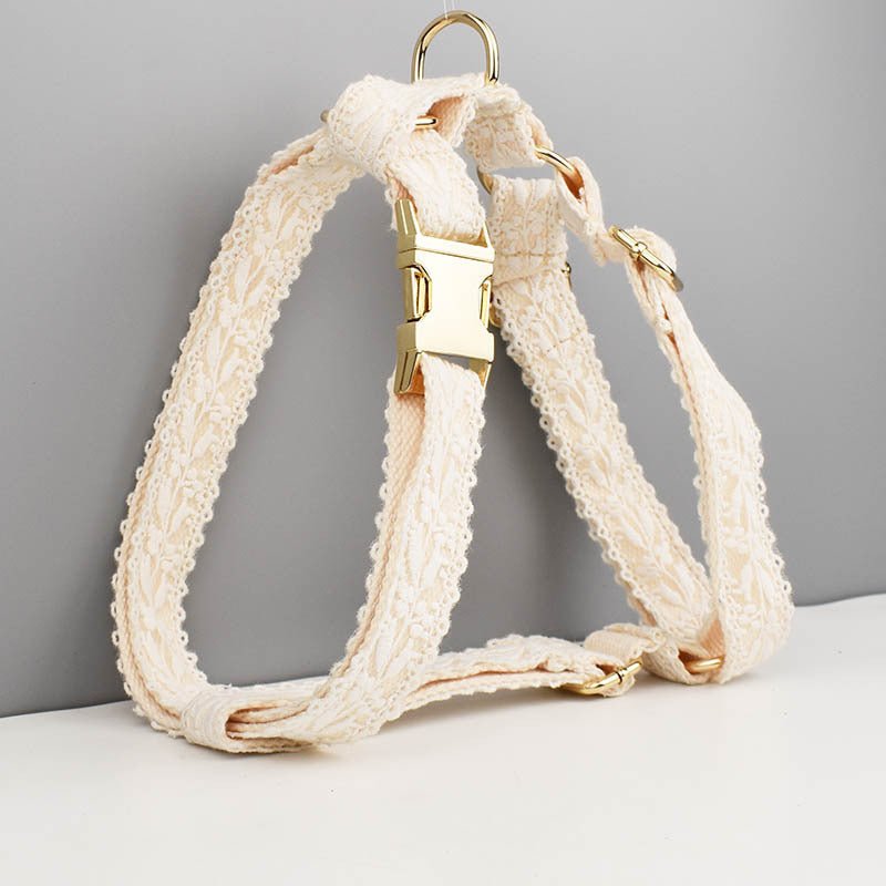 Leaves Lace Pet Vest Collar Wedding Exclusive For Cross-border Dog Leash One Piece Hair Lettering Change Button | Luxury Home Accessories | Heulog Glow