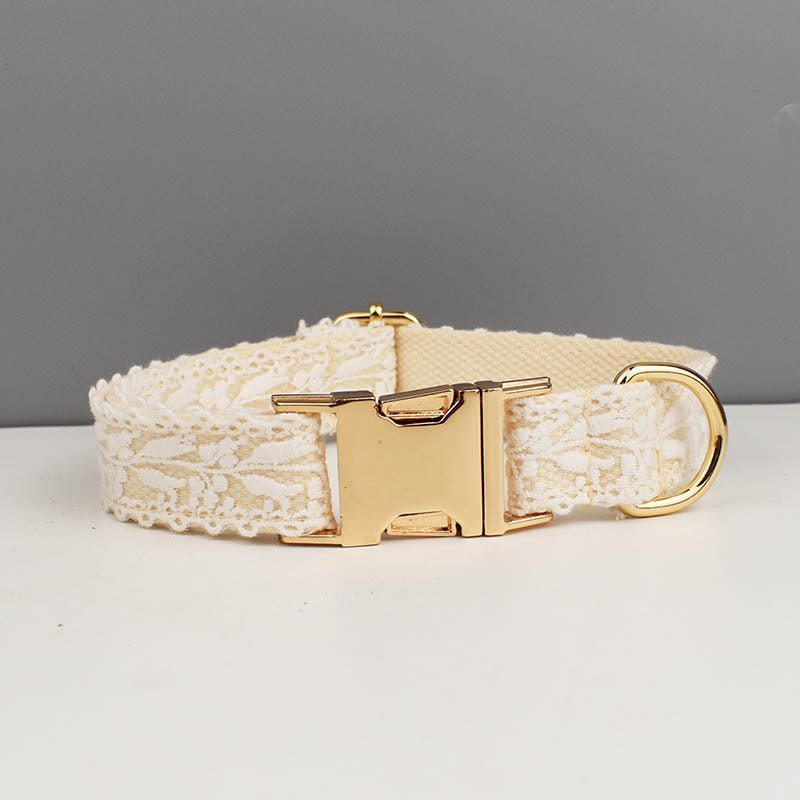Leaves Lace Pet Vest Collar Wedding Exclusive For Cross-border Dog Leash One Piece Hair Lettering Change Button | Luxury Home Accessories | Heulog Glow