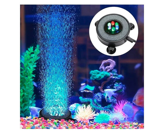 LED Aquarium Fish Tank Air Stone - Multicolor Light | Luxury Home Accessories | Heulog Glow