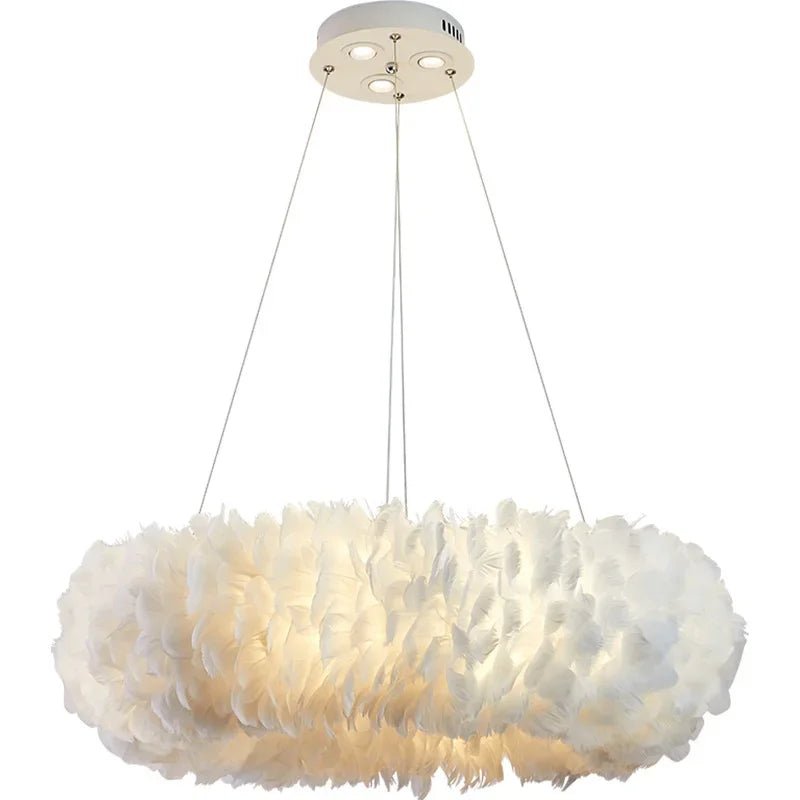 Led Ceiling Chandelier With Feathers Pendant Hanging Light | Luxury Home Accessories | Heulog Glow