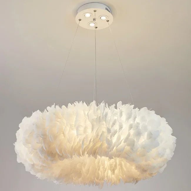 Led Ceiling Chandelier With Feathers Pendant Hanging Light | Luxury Home Accessories | Heulog Glow