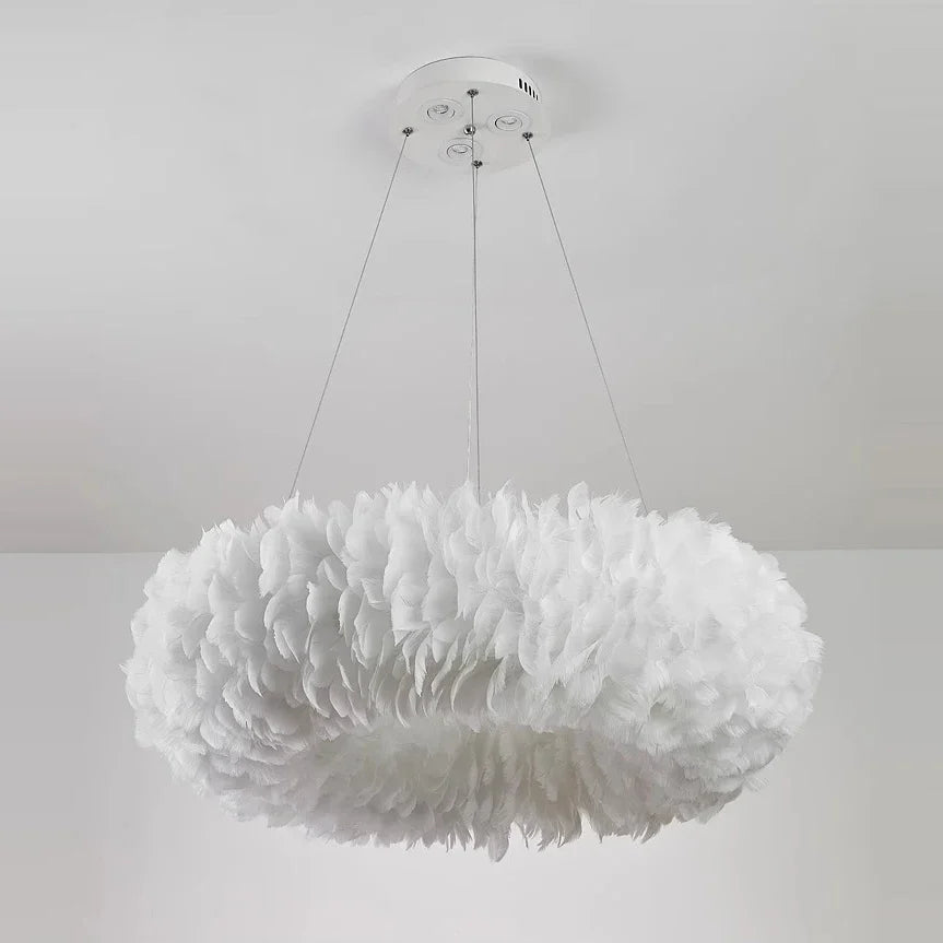 Led Ceiling Chandelier With Feathers Pendant Hanging Light | Luxury Home Accessories | Heulog Glow