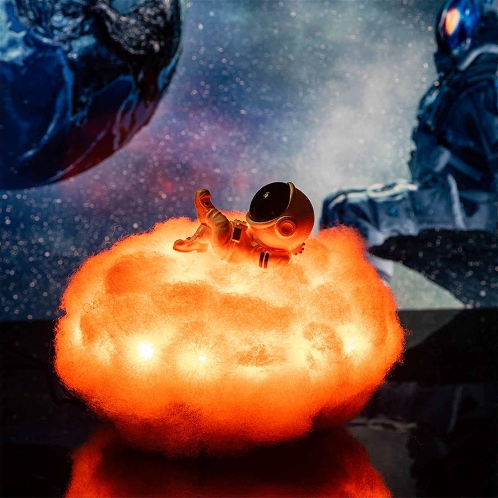 LED Colorful Clouds Astronaut Lamp With Rainbow Effect As Children's Night Light Creative Gift | Luxury Home Accessories | Heulog Glow