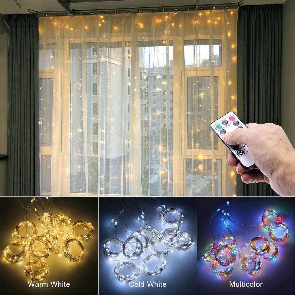 LED Curtain Garland On The Window USB String Lights Remote Control Christmas Decorations For Home Room | Luxury Home Accessories | Heulog Glow