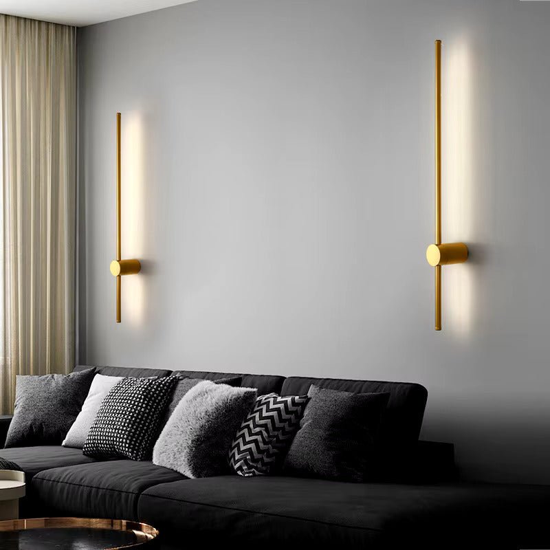 LED Gold Wall Light - Warm Modern Bedroom Lounge Lamp - Degrees | Luxury Home Accessories | Heulog Glow