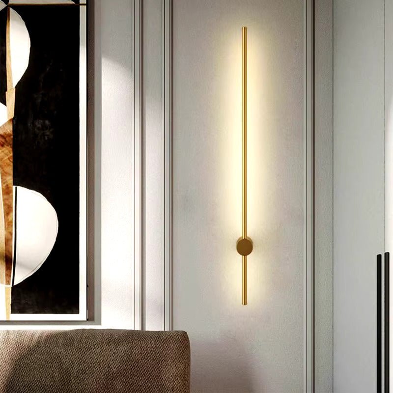 LED Gold Wall Light - Warm Modern Bedroom Lounge Lamp - Degrees | Luxury Home Accessories | Heulog Glow