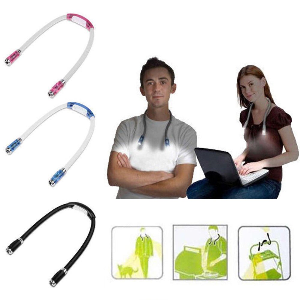 LED Neck Book Light | Flexible Hands-Free Reading Lamp | 3 Modes | Portable Camping & Night Light | USB & Battery | Michan Direct | Luxury Home Accessories | Heulog Glow