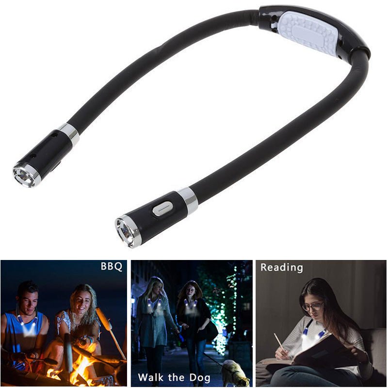 LED Neck Book Light | Flexible Hands-Free Reading Lamp | 3 Modes | Portable Camping & Night Light | USB & Battery | Michan Direct | Luxury Home Accessories | Heulog Glow