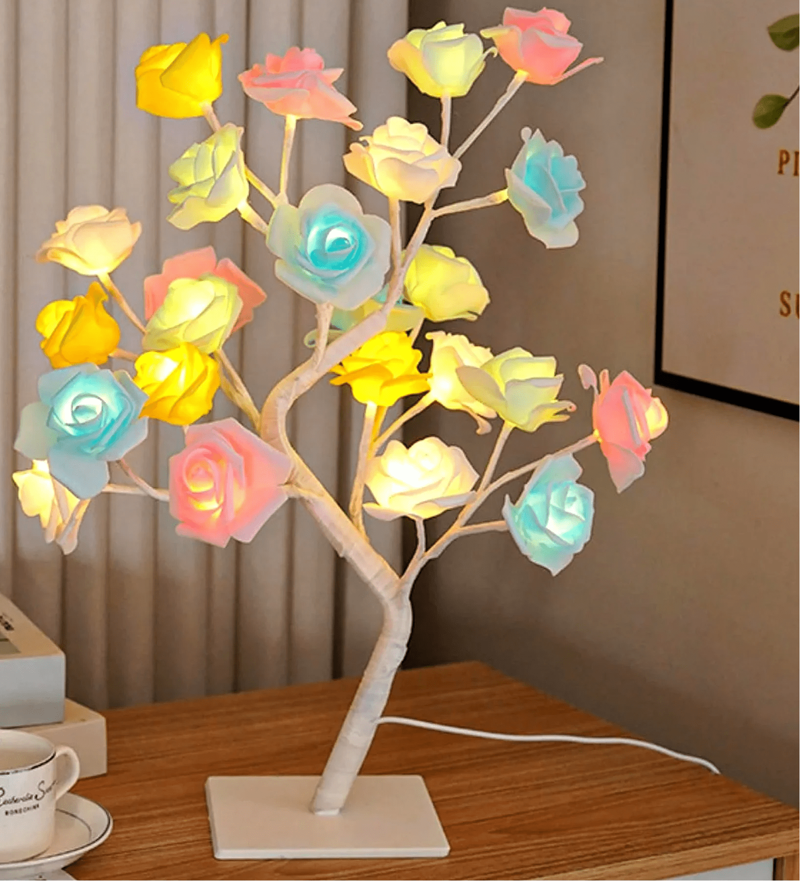 LED Rose Leaf Table Lamp | Luxury Home Accessories | Heulog Glow
