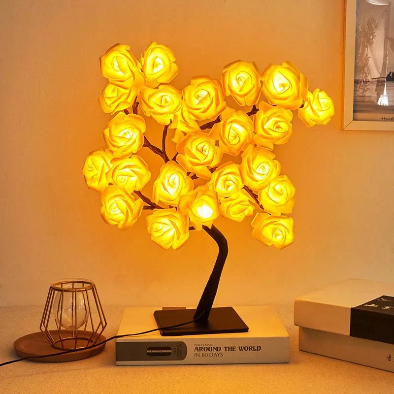 LED Rose Leaf Table Lamp | Luxury Home Accessories | Heulog Glow