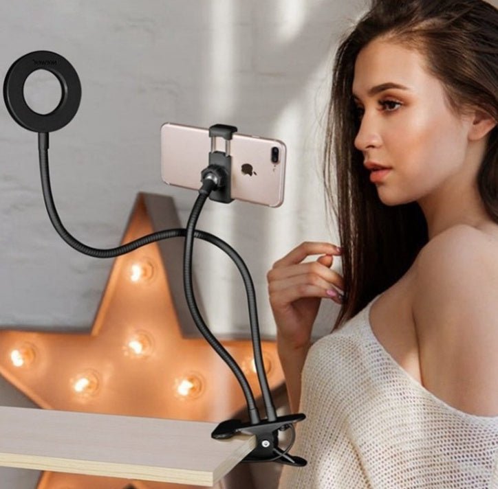 LED Selfie Ring Light for Live Adjustable Makeup Light-8cm Stand | Luxury Home Accessories | Heulog Glow
