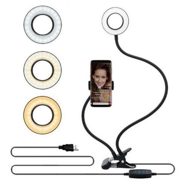 LED Selfie Ring Light for Live Adjustable Makeup Light-8cm Stand | Luxury Home Accessories | Heulog Glow