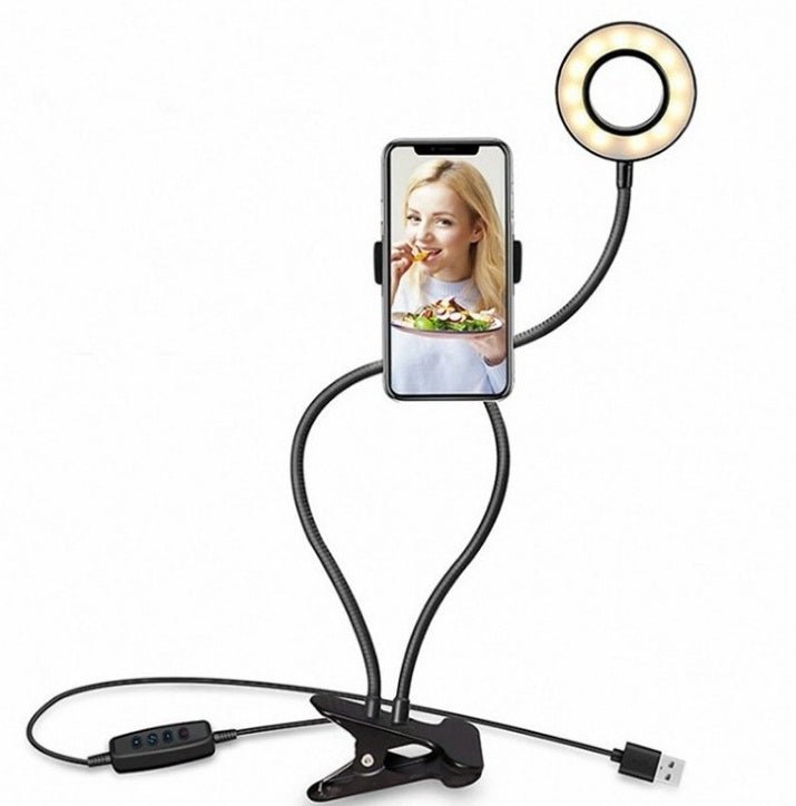 LED Selfie Ring Light for Live Adjustable Makeup Light-8cm Stand | Luxury Home Accessories | Heulog Glow
