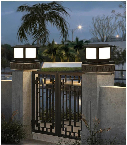 LED Solar Outdoor Light Pillar Solar Lights Waterproof | Luxury Home Accessories | Heulog Glow