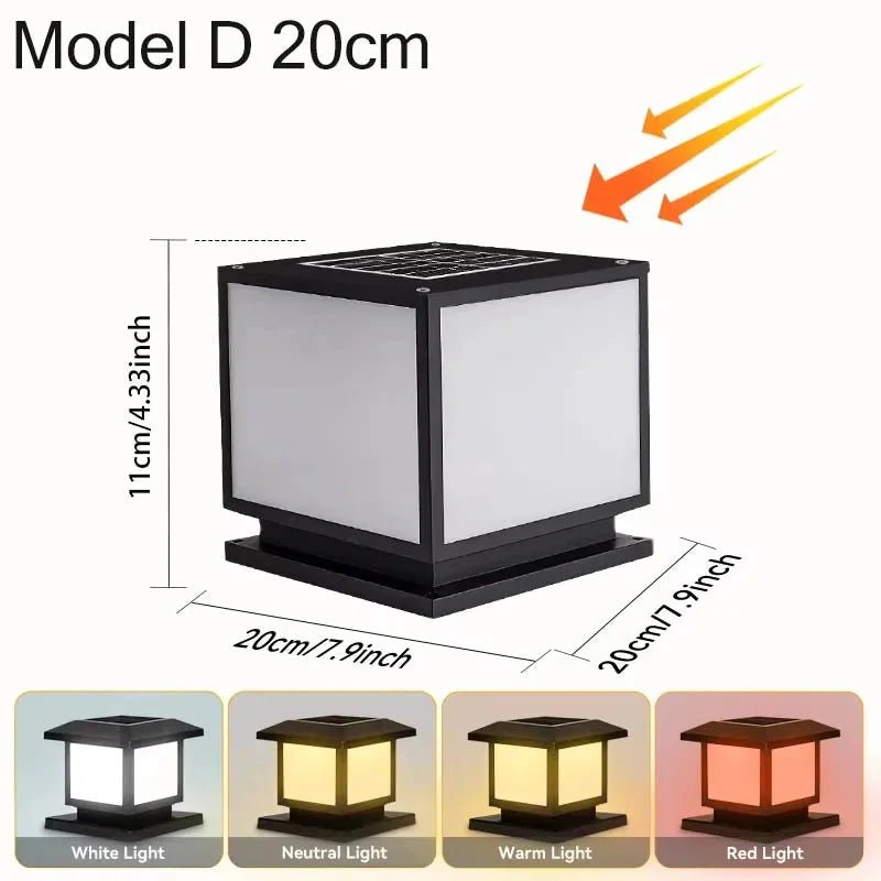 LED Solar Outdoor Light Pillar Solar Lights Waterproof | Luxury Home Accessories | Heulog Glow