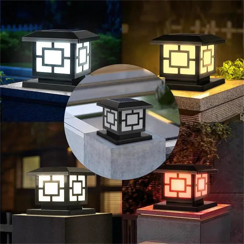 LED Solar Outdoor Light Pillar Solar Lights Waterproof | Luxury Home Accessories | Heulog Glow