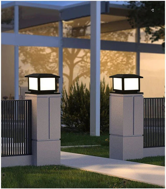 LED Solar Outdoor Light Pillar Solar Lights Waterproof | Luxury Home Accessories | Heulog Glow