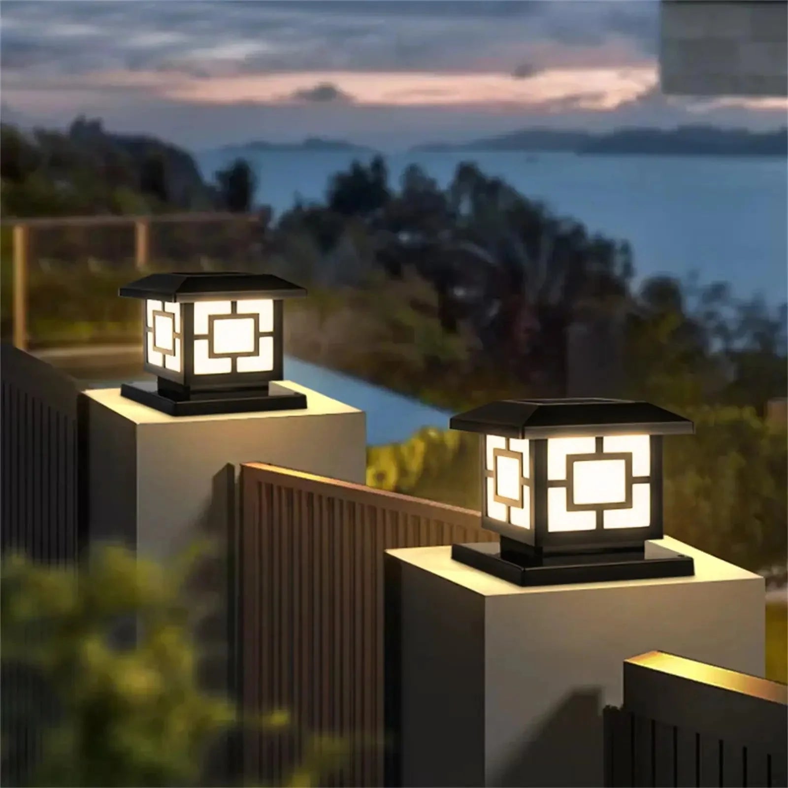 LED Solar Outdoor Light Pillar Solar Lights Waterproof | Luxury Home Accessories | Heulog Glow