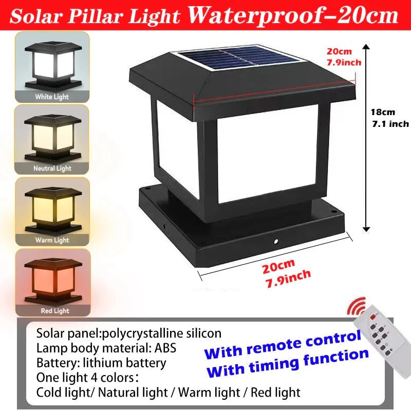 LED Solar Outdoor Light Pillar Solar Lights Waterproof | Luxury Home Accessories | Heulog Glow