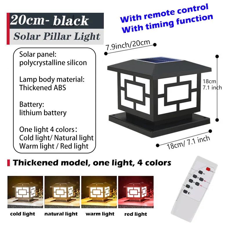 LED Solar Outdoor Light Pillar Solar Lights Waterproof | Luxury Home Accessories | Heulog Glow