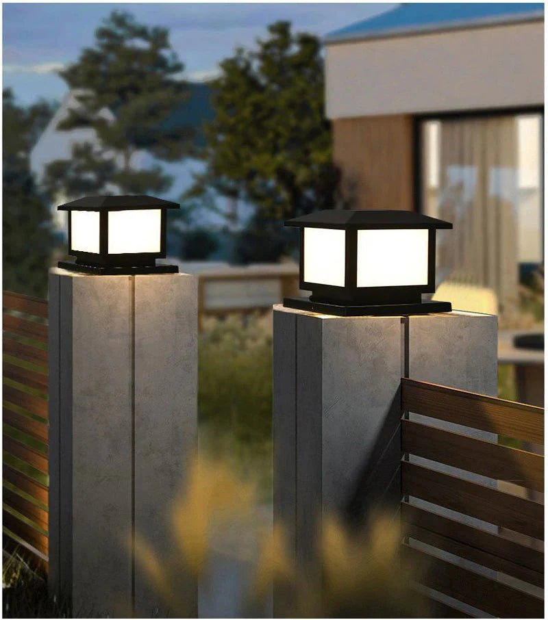LED Solar Outdoor Light Pillar Solar Lights Waterproof | Luxury Home Accessories | Heulog Glow