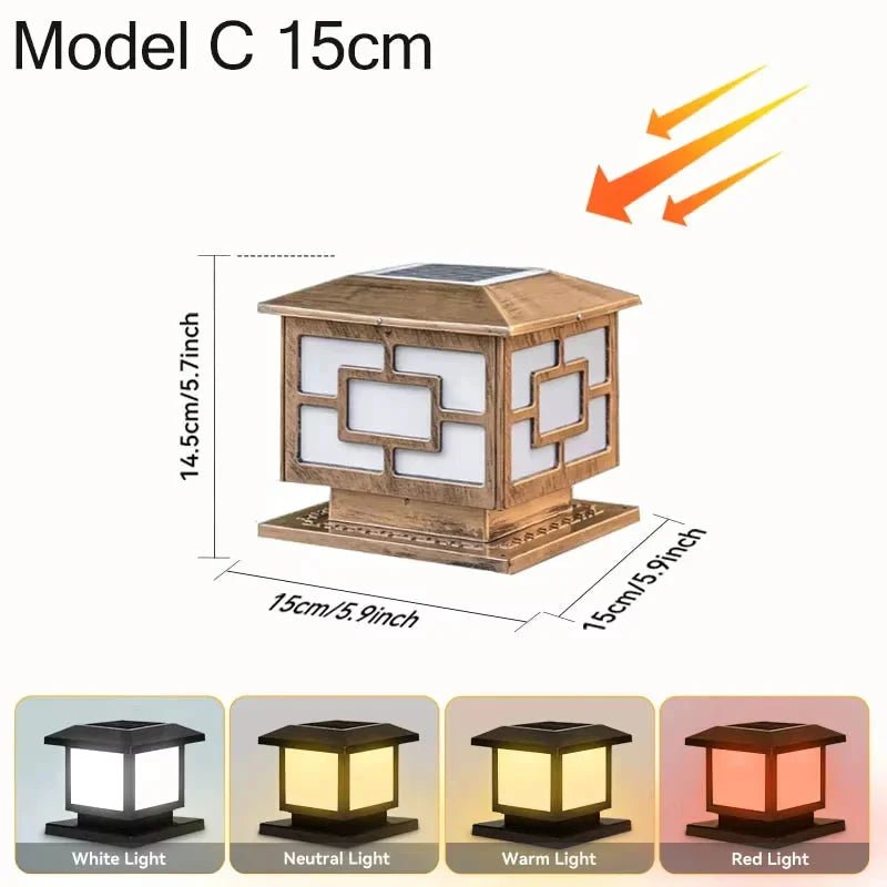 LED Solar Outdoor Light Pillar Solar Lights Waterproof | Luxury Home Accessories | Heulog Glow