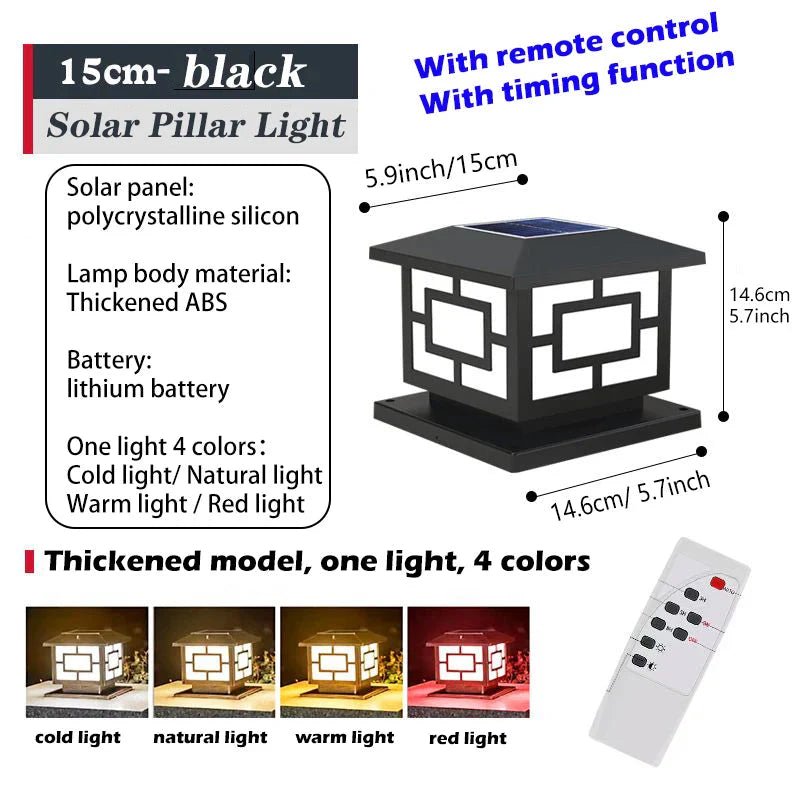 LED Solar Outdoor Light Pillar Solar Lights Waterproof | Luxury Home Accessories | Heulog Glow