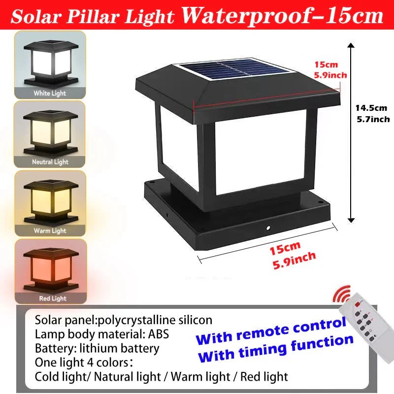 LED Solar Outdoor Light Pillar Solar Lights Waterproof | Luxury Home Accessories | Heulog Glow