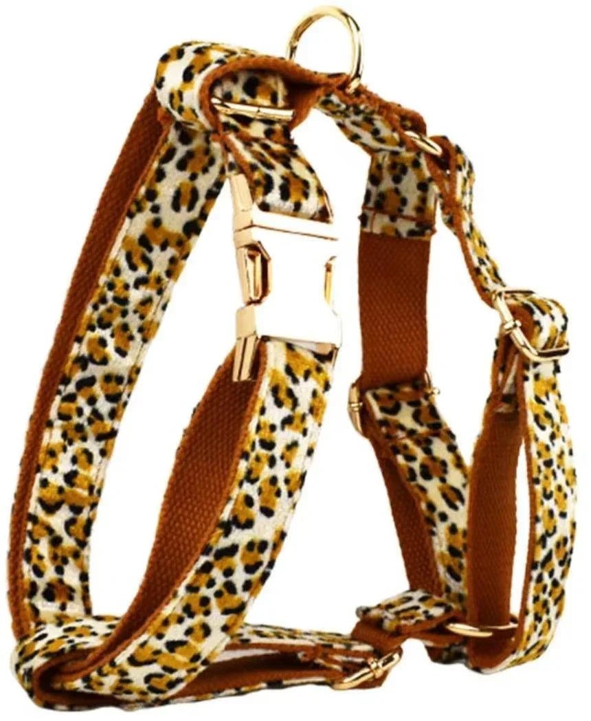 Leopard Print Dog Harness, Lead & Accessories | Luxury Home Accessories | Heulog Glow