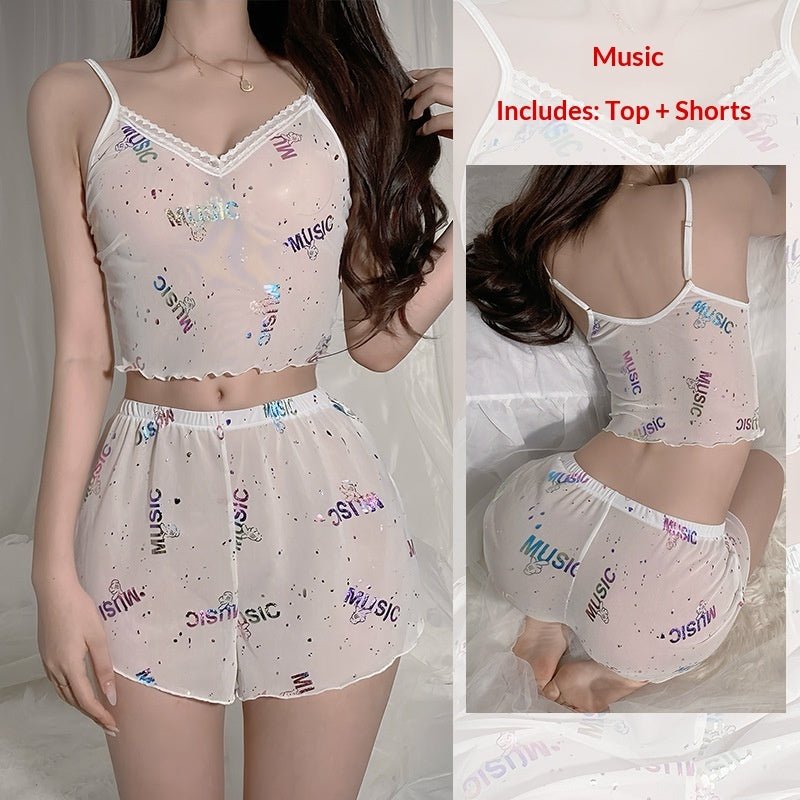 Leopard-print Pajama Set For Women Camisole And Shorts | Luxury Home Accessories | Heulog Glow