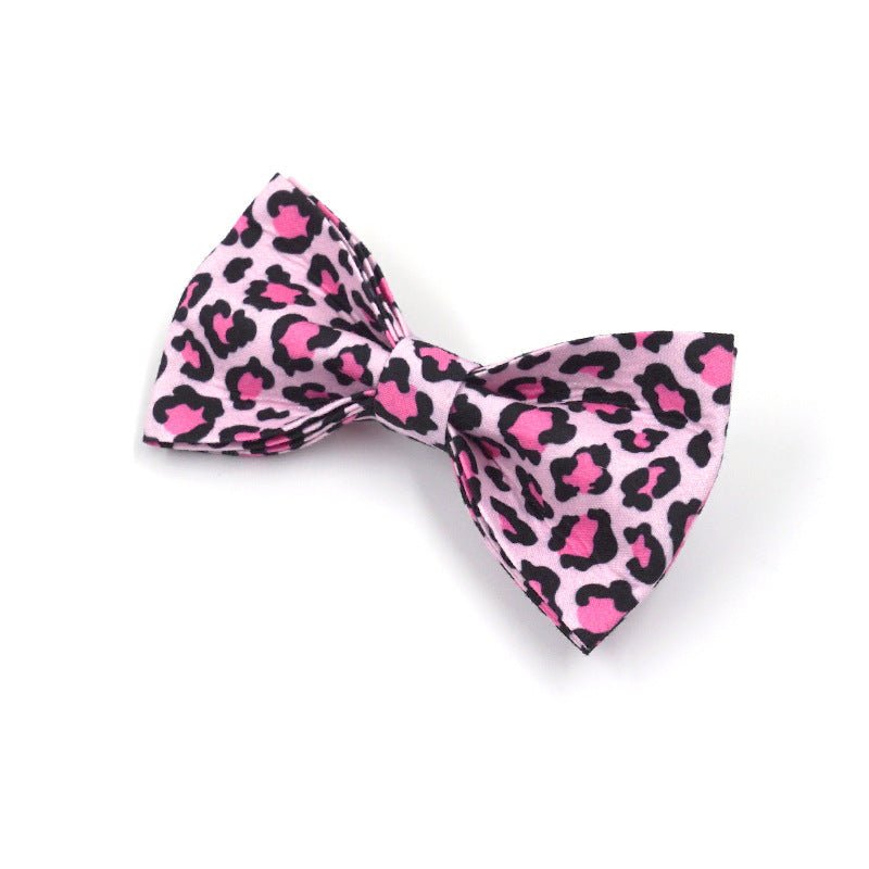 Leopard Print Rose Gold Pet Collar Leash Bow | Luxury Home Accessories | Heulog Glow