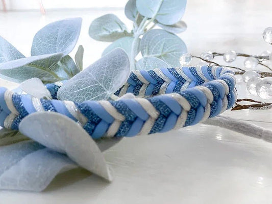 Let it snow Braided Collar - Handmade Paracord Dog Collar | Luxury Home Accessories | Heulog Glow